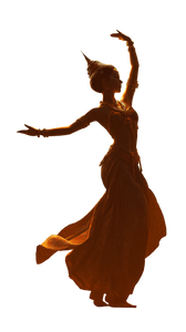 Laotian Dancer Silhouette Vinyl Car Decal Sticker – Waterproof & UV-Resistant 9.706666666666667"