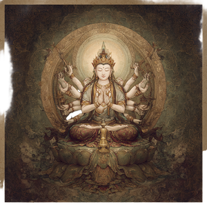 Avalokitesvara Zen Art Vinyl Car Decal Sticker – Waterproof & UV-Resistant 3.4133333333333336"