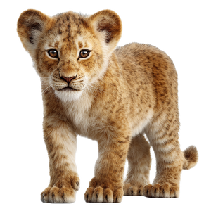 Lion Cub Portrait V2 Vinyl Car Decal Sticker – Waterproof & UV-Resistant 3.4133333333333336"