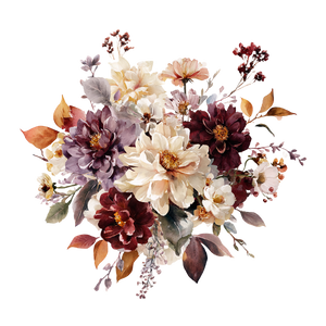 Fall Flower Bouquet Vinyl Car Decal Sticker – Waterproof & UV-Resistant 6.826666666666667"