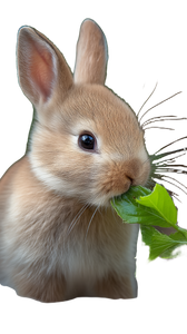 Bunny Eating Leaves Vinyl Car Decal Sticker – Waterproof & UV-Resistant 4.8533333333333335"
