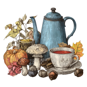Vintage Teapot Cup Vinyl Car Decal Sticker – Waterproof & UV-Resistant 3.4133333333333336"