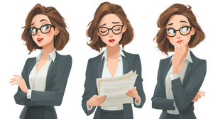 Professional Woman Sarah Vinyl Car Decal Sticker – Waterproof & UV-Resistant 2.72"