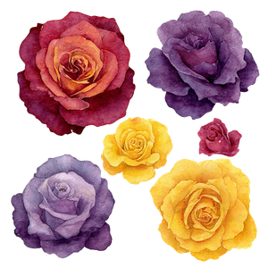 Gothic Watercolour Roses Vinyl Car Decal Sticker – Waterproof & UV-Resistant 6.826666666666667"