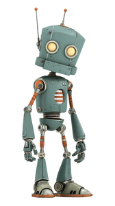 Friendly Humanoid Robot V7 Vinyl Car Decal Sticker – Waterproof & UV-Resistant 9.706666666666667"