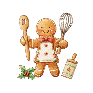 Gingerbread Man Baker Vinyl Car Decal Sticker – Waterproof & UV-Resistant 3.4133333333333336"