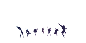 Cosmic Silhouette Figures Vinyl Car Decal Sticker – Waterproof & UV-Resistant 5.12"