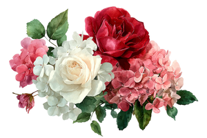 Floral Bouquet Clipart Vinyl Car Decal Sticker – Waterproof & UV-Resistant 2.986666666666667"