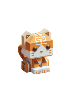 Cute Tiger Sculpture Vinyl Car Decal Sticker – Waterproof & UV-Resistant 4.1066666666666665"