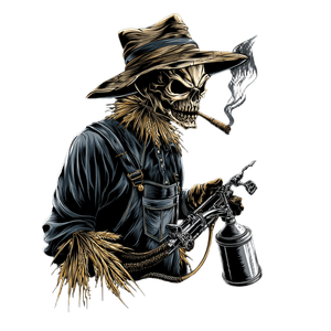 Gangsta Scarecrow Logo Vinyl Car Decal Sticker – Waterproof & UV-Resistant 3.4133333333333336"
