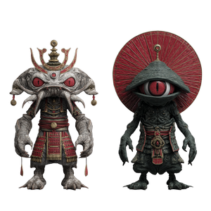 Japanese Monsters Duo Vinyl Car Decal Sticker – Waterproof & UV-Resistant 6.826666666666667"