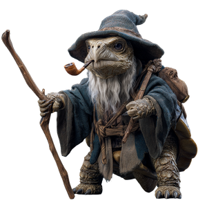 Turtle Wizard Gandalf Vinyl Car Decal Sticker – Waterproof & UV-Resistant 3.4133333333333336"