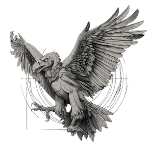 Vulture Tattoo Design Vinyl Car Decal Sticker – Waterproof & UV-Resistant 3.4133333333333336"