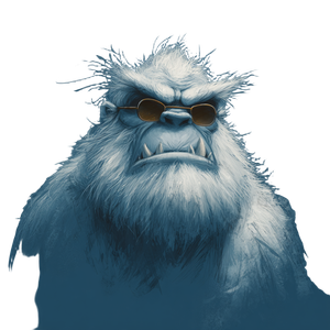 Angry Fantasy Yeti Vinyl Car Decal Sticker – Waterproof & UV-Resistant 3.4133333333333336"