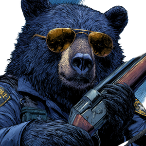 Bear Police Officer V2 Vinyl Car Decal Sticker – Waterproof & UV-Resistant 3.4133333333333336"