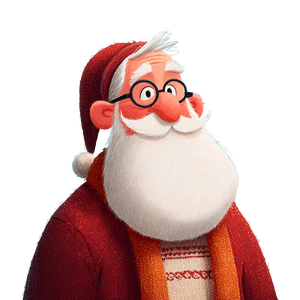 Modern Santa Illustration Vinyl Car Decal Sticker – Waterproof & UV-Resistant 3.4133333333333336"