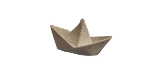 Dissolving Origami Boat Vinyl Car Decal Sticker – Waterproof & UV-Resistant 2.72"