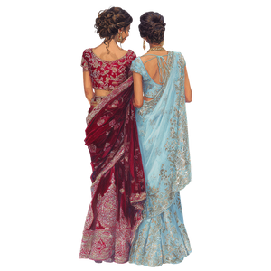 Indian Bridal Scene Vinyl Car Decal Sticker – Waterproof & UV-Resistant 6.826666666666667"