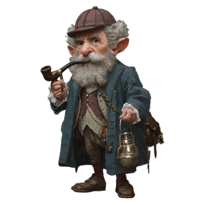 Gnome Sherlock Holmes Vinyl Car Decal Sticker – Waterproof & UV-Resistant 3.4133333333333336"