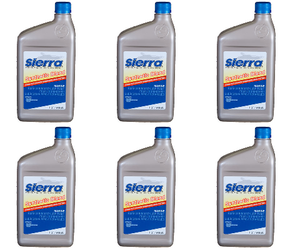 6x Sierra Marine Synthetic Blend Gear Oil | Marine Series 80W-90 | High Performance Formula