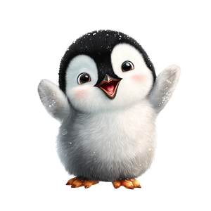 Happy Cartoon Penguin Vinyl Car Decal Sticker – Waterproof & UV-Resistant 6.826666666666667"