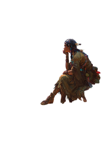 Native American Woman V13 Vinyl Car Decal Sticker – Waterproof & UV-Resistant 8.213333333333333"