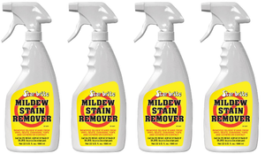 4x Powerful Star Brite Mildew Stain Remover | No Scrubbing Needed | 22oz Spray | For Vinyl Covers/ Headliners 4x Powerful Star Brite Mildew Stain Remover | No Scrubbing Needed | 22oz Spray | For Vinyl Covers/ Headliners