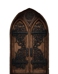 Gothic Door Illustration Vinyl Car Decal Sticker – Waterproof & UV-Resistant 4.16"