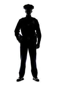 Police Officer Silhouette V2 Vinyl Car Decal Sticker – Waterproof & UV-Resistant 4.4