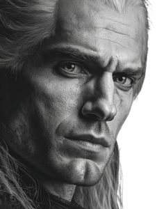 Geralt Portrait V2 Vinyl Car Decal Sticker – Waterproof & UV-Resistant 8.213333333333333"