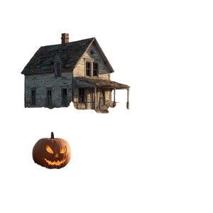 Haunted Farmhouse Pumpkin Vinyl Car Decal Sticker – Waterproof & UV-Resistant 3.4133333333333336"