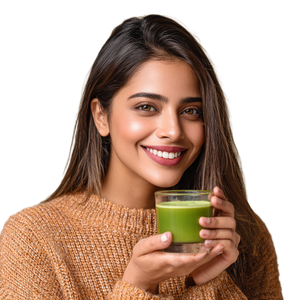 Indian Girl Drinking Matcha Vinyl Car Decal Sticker – Waterproof & UV-Resistant 3.4133333333333336"