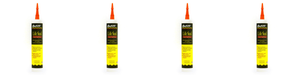 4x Marine Silicone & Polyurethane Caulk | Clear 10.5oz Cartridge | Mildew Resistant, Fast Curing