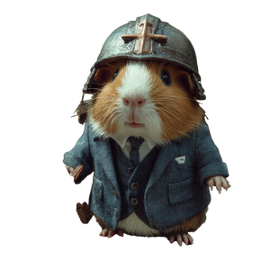 Guinea Pig Knight V2 Vinyl Car Decal Sticker – Waterproof & UV-Resistant 6.826666666666667"