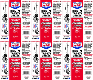 6x Lucas Oil Red N Tacky Multi Purpose Grease | Rust Resistant | Water Resistant | 11oz Aerosol Can