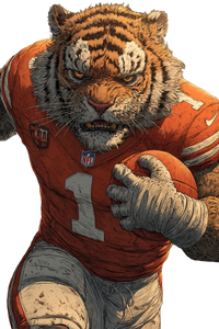 Angry Nfl Tiger Vinyl Car Decal Sticker – Waterproof & UV-Resistant 4.4
