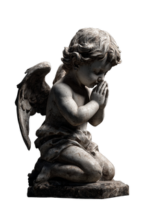Praying Angel Sculpture V9 Vinyl Car Decal Sticker – Waterproof & UV-Resistant 8.213333333333333"