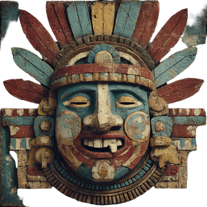 Ancient Aztec God Vinyl Car Decal Sticker – Waterproof & UV-Resistant 3.4133333333333336"