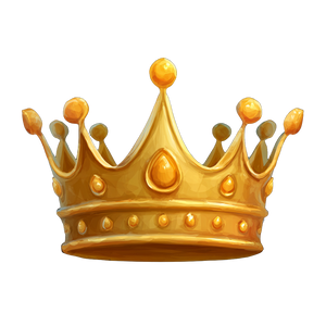 Golden King Crown V2 Vinyl Car Decal Sticker – Waterproof & UV-Resistant 6.826666666666667"