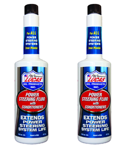 2x Lucas Oil Power Steering Fluid | Synthetic Formula with Conditioners