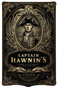 Captain Hawkins Label Vinyl Car Decal Sticker – Waterproof & UV-Resistant 8.96"