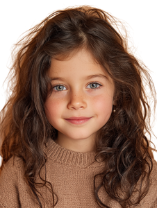 Smiling Girl Portrait V4 Vinyl Car Decal Sticker – Waterproof & UV-Resistant 4.1066666666666665"