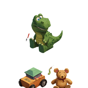 Scattered Children'S Toys Vinyl Car Decal Sticker – Waterproof & UV-Resistant 3.4133333333333336"