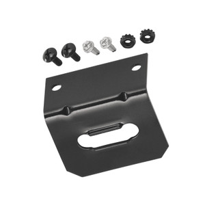 Tow Ready Trailer Wiring Connector Mounting Bracket 118144 Trailer Wiring Connector Holder; For Use With 4-Way Flat Pin Connectors; Screw-In; Angled; Powder Coated; Black; Without Dust Cover; Single; With Screws And Nuts Tow Ready Trailer Wiring Connector Mounting Bracket 118144 Trailer Wiring Connector Holder; For Use With 4-Way Flat Pin Connectors; Screw-In; Angled; Powder Coated; Black; Without Dust Cover; Single; With Screws And Nuts