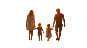 Happy Family Walking V2 Vinyl Car Decal Sticker – Waterproof & UV-Resistant 5.4