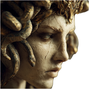 Medusa Statue V7 Vinyl Car Decal Sticker – Waterproof & UV-Resistant 3.4133333333333336"