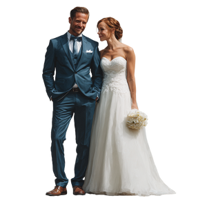 Wedding Couple Portrait V14 Vinyl Car Decal Sticker – Waterproof & UV-Resistant 6.826666666666667"