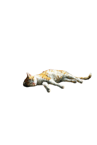 Lazy Lounging Cat Vinyl Car Decal Sticker – Waterproof & UV-Resistant 4.4