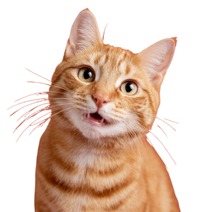Smiling Orange Cat V4 Vinyl Car Decal Sticker – Waterproof & UV-Resistant 3.4133333333333336"