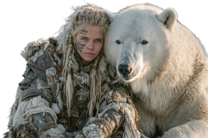 Viking And Bear Vinyl Car Decal Sticker – Waterproof & UV-Resistant 2.986666666666667"